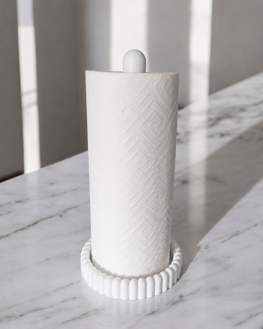 Modern Paper Towel Holder – Kitchen Countertop Roll Organizer
