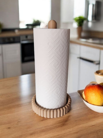 Modern Paper Towel Holder – Kitchen Countertop Roll Organizer